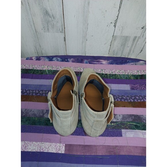 Aquatalia Fiamma Leather Suede Water Resistant Taupe Sz 9 Ankle Boots - Picture 8 of 12